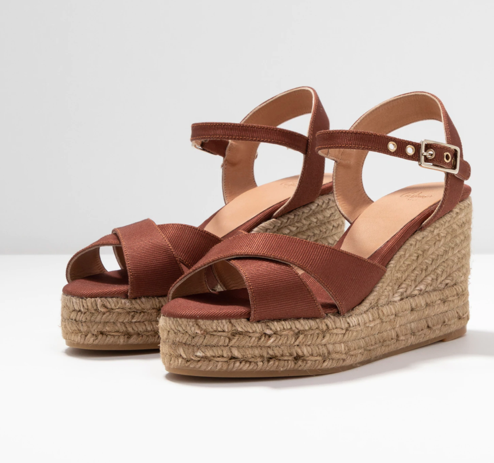 Whitney beige 2025 espadrille wedges